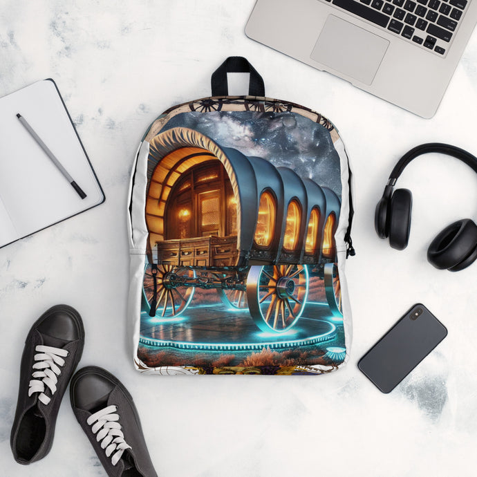 backpack for headphones laptop and keyboard Coverd Wagon Steampunk Backpack – Podcastnik Productions