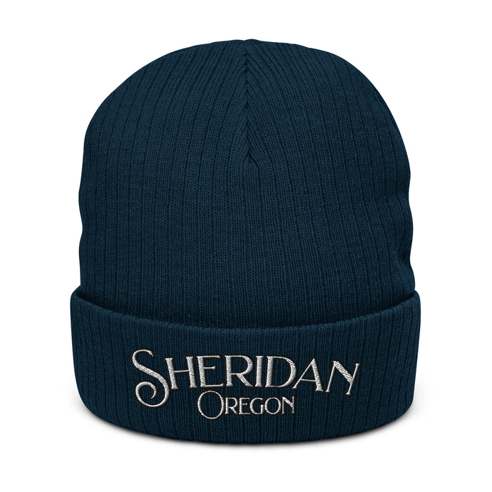 Sheridan, Oregon Ribbed knit beanie