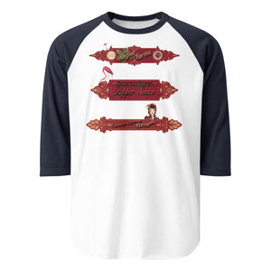 Hot Sauce Label 3/4 sleeve raglan shirt