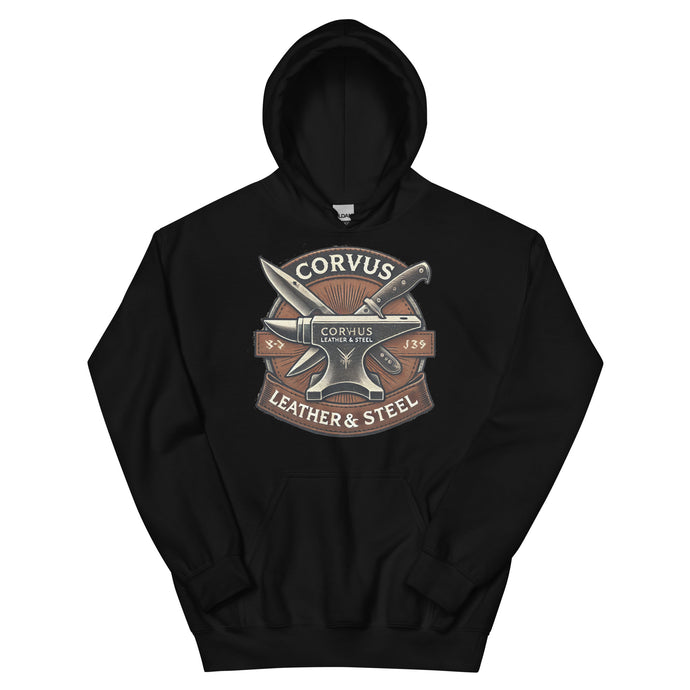 Corvus Leather & Steel Unisex Hoodie