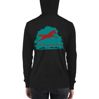 Hickory Wright Ranch blue-red Zip Hoodie