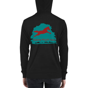 Hickory Wright Ranch blue-red Zip Hoodie