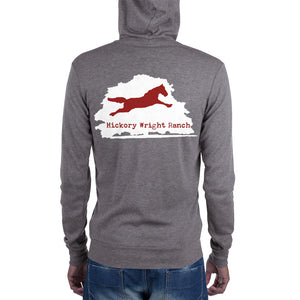 Hickory Wright Ranch white-red Zip Hoodie