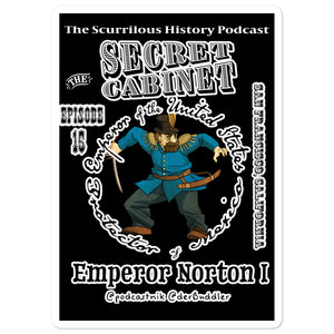 The Secret Cabinet "Emperor Norton" Sticker black